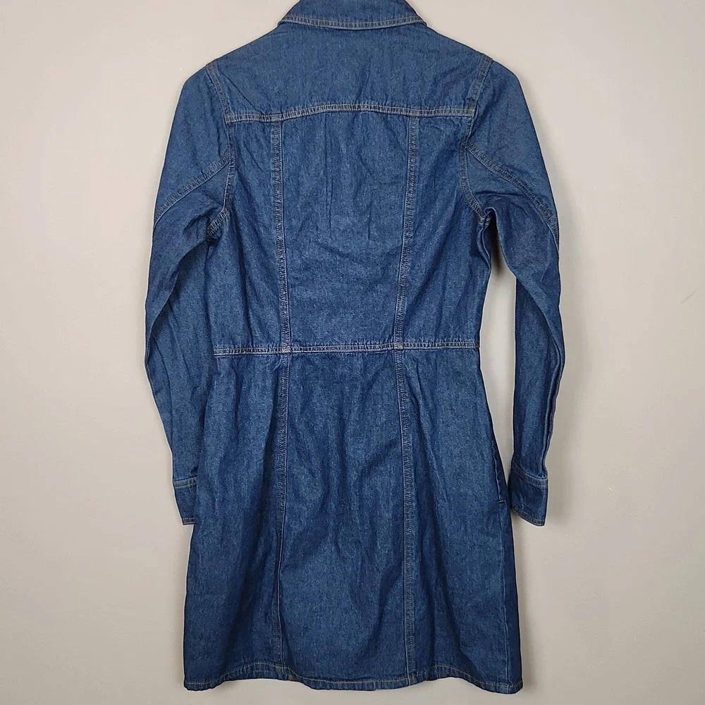 Frye Button-Up Denim Mini Dress‎ Size XS - Picture 12 of 12